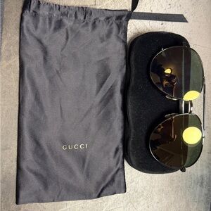 Gucci Tortoiseshell Sunglasses with Black and Cream Accents